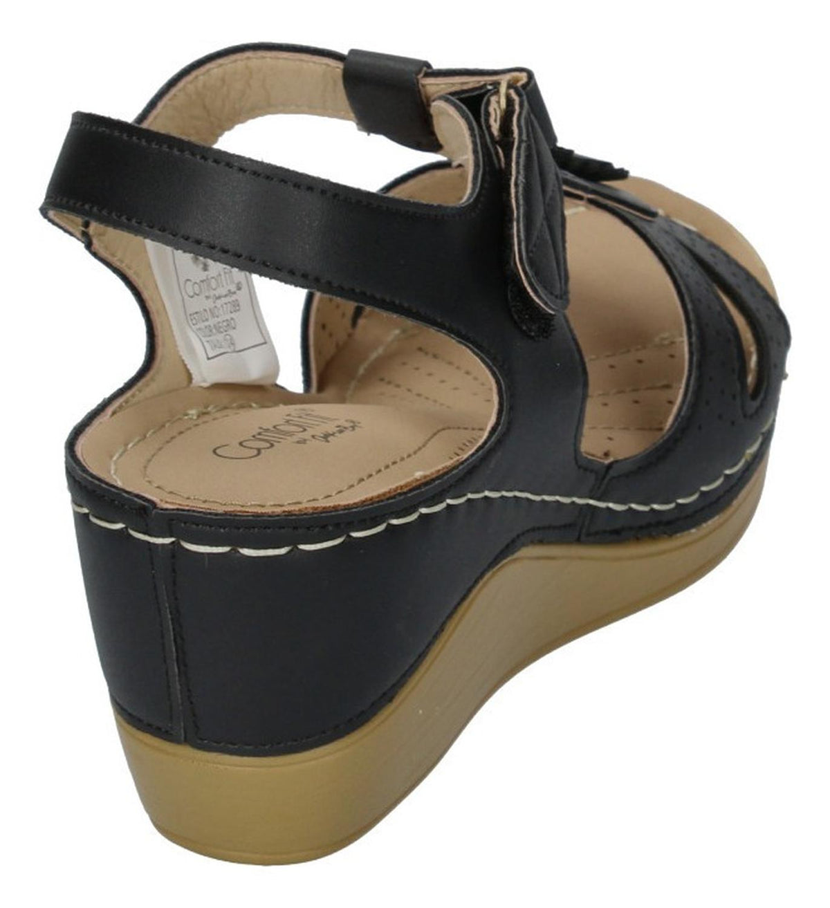 Sandalia Confort Fit Para Mujer 17289 Negro [fit42], foto 4 de 6