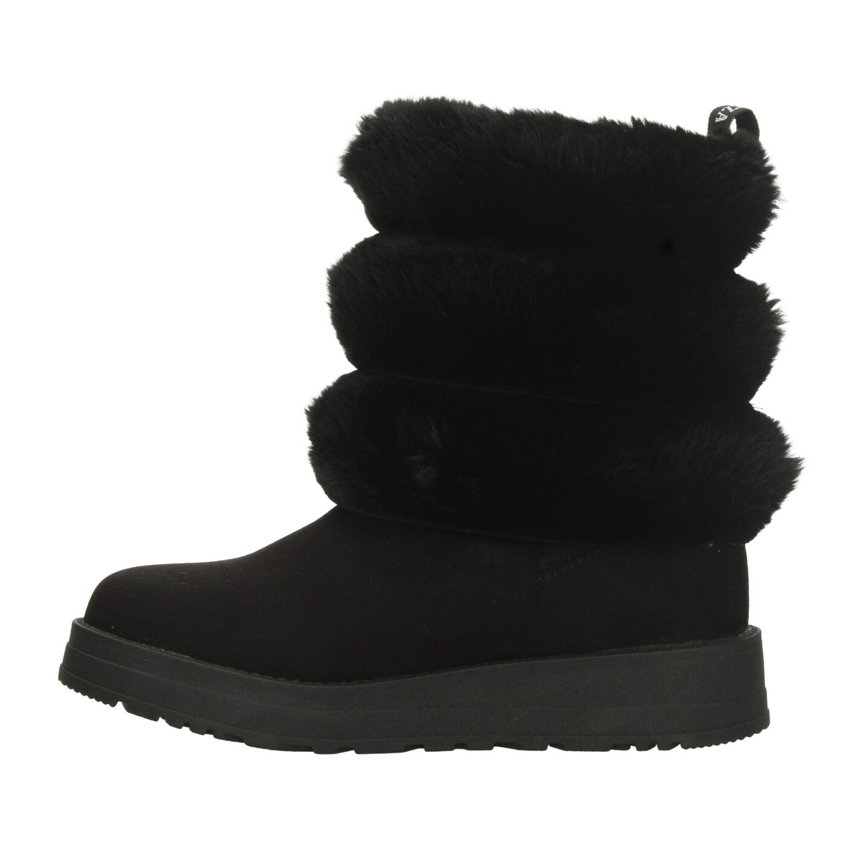 Bota Rojo Cereza Dama Negro Invierno Casual Peluche Mujer, foto 5 de 10