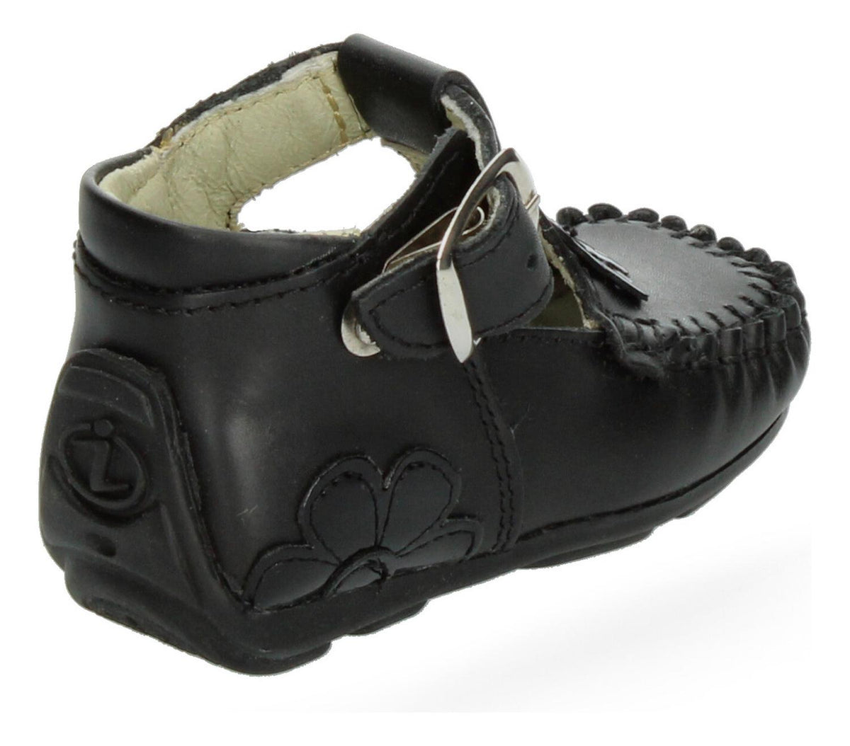 Zapato Pingo Bebé Niña Negro Gateador Hebilla Primeros Pasos T11-14, foto 4 de 10