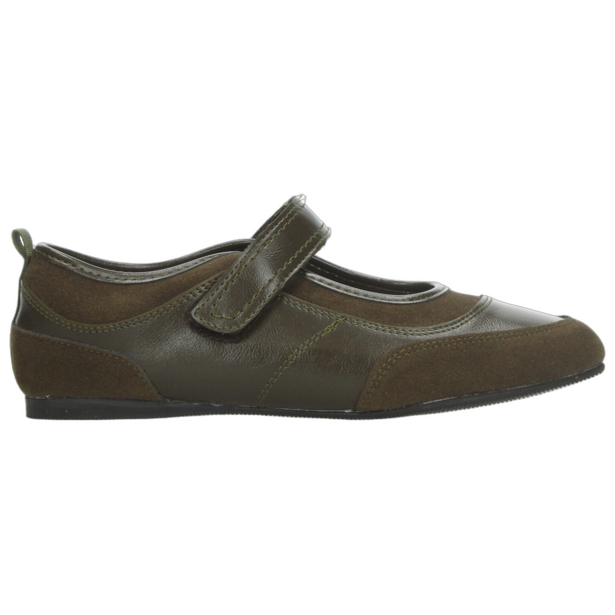 Flats Paulina Dama Verde Oliva Casual Mary Jane Mujer, foto 1 de 10