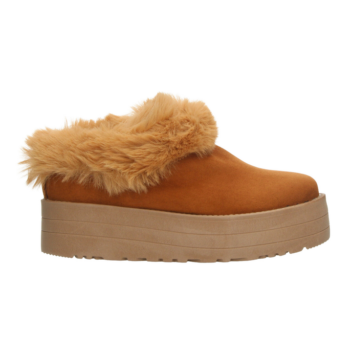 Zueco Rojo Cereza Dama Café Casual Pantufla Plataforma Mujer