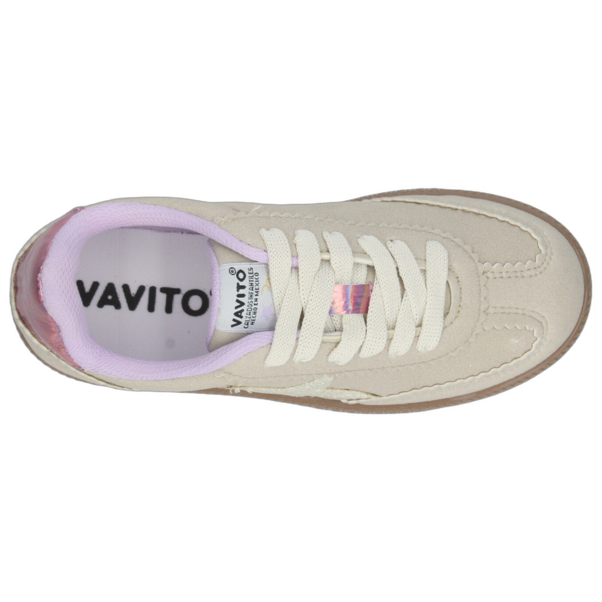 Tenis Vavito Niña Latte Casual Cinta Estrella Infantil T18-22, foto 8 de 10