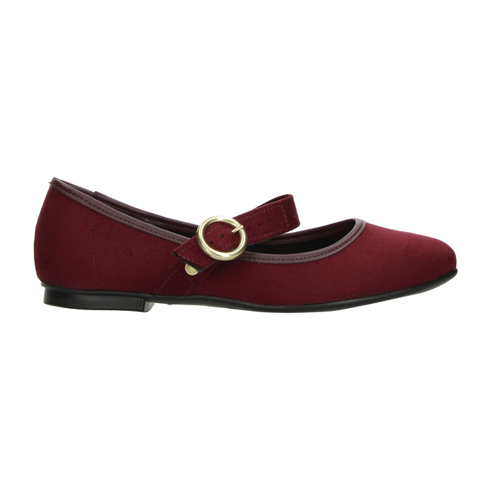 Flats Moleca Dama Rojo Casual Mary Jane Hebilla Mujer