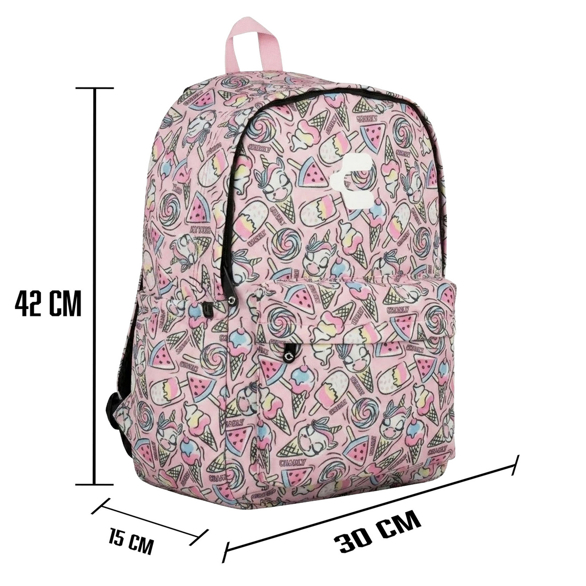 Set de Mochila Charly Unicornio Niña Rosa Escolar Lonchera Infantil, foto 5 de 10
