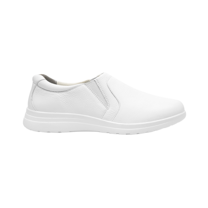 Zapato Flexi Traviata Dama Blanco De Servicio Enfermería Hospital Slip On Casual Mujer