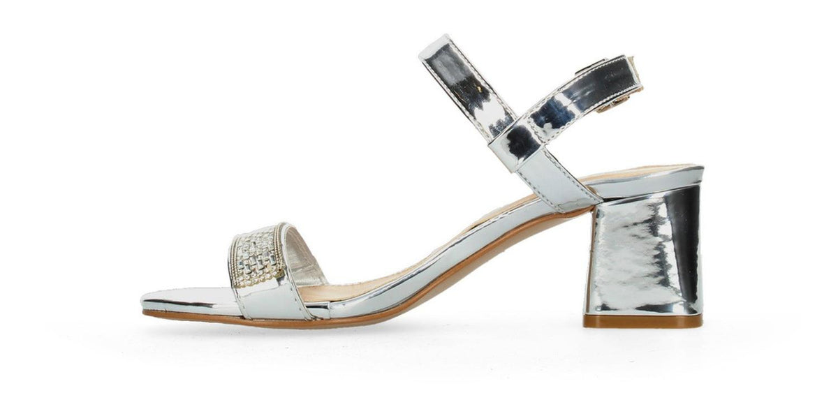Sandalias De Fiesta Manila Para Mujer 972 Plateado [mla322], foto 3 de 10
