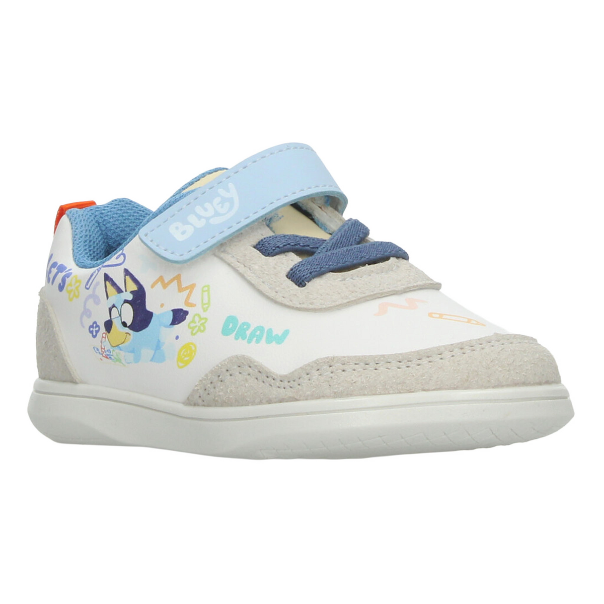 Tenis Bluey Niño Blanco Casual Adhesivo Infantil T12-15, foto 2 de 10