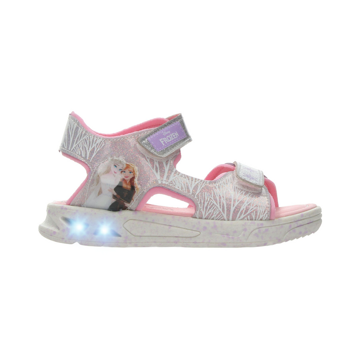 Sandalias Disney Frozen Niña Rosa Luz Led Infantil T18-21