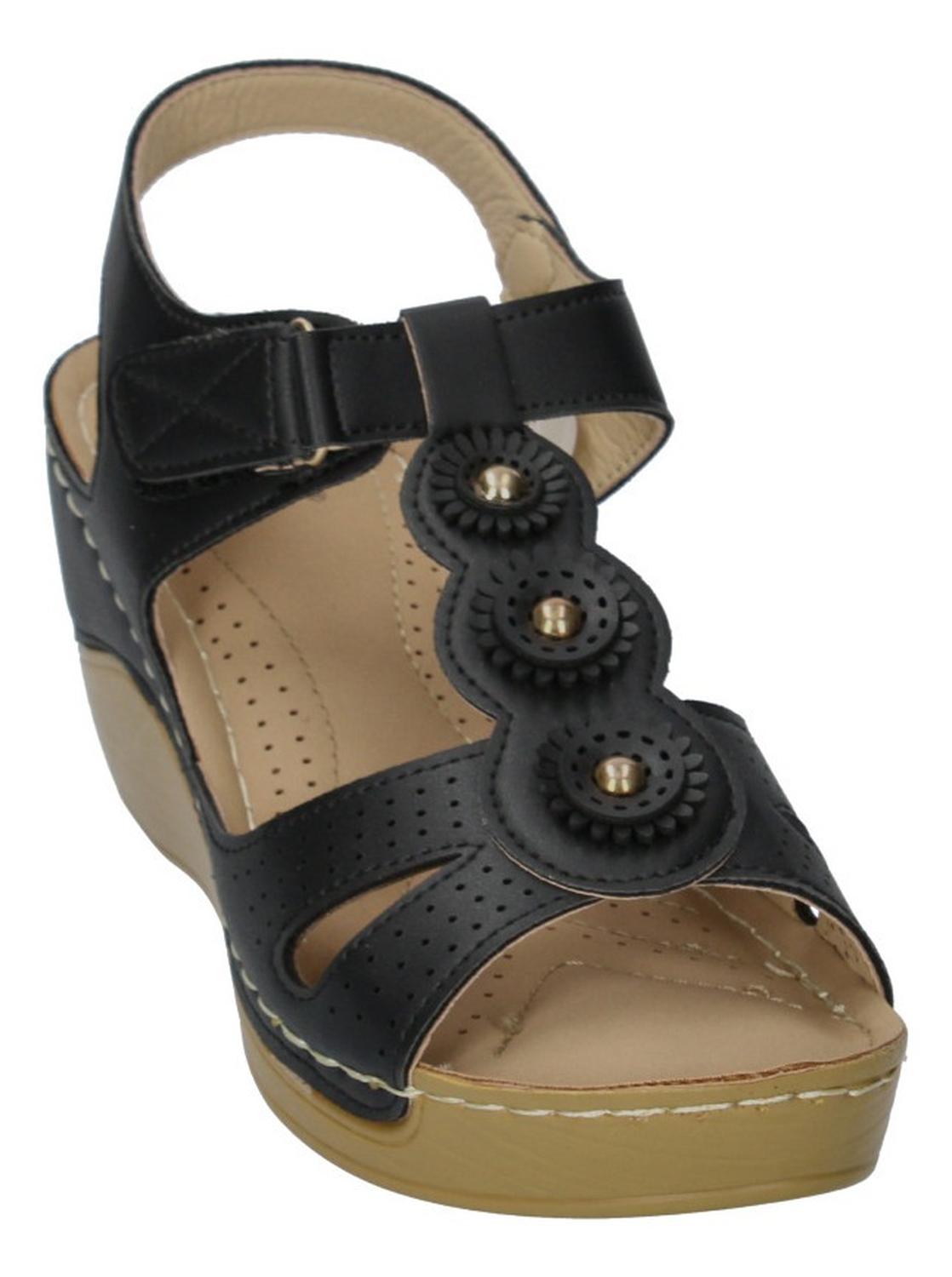 Sandalia Confort Fit Para Mujer 17289 Negro [fit42], foto 3 de 6