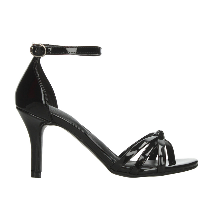 Sandalias Paulina Dama Negro Fiesta Para Mujer