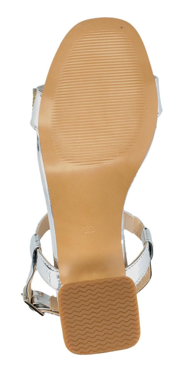 Sandalias De Fiesta Manila Para Mujer 972 Plateado [mla322], foto 9 de 10