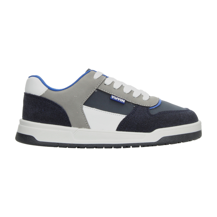 Tenis Yuyin Niño Azul Gris Casual Hombre Jr. T22-26