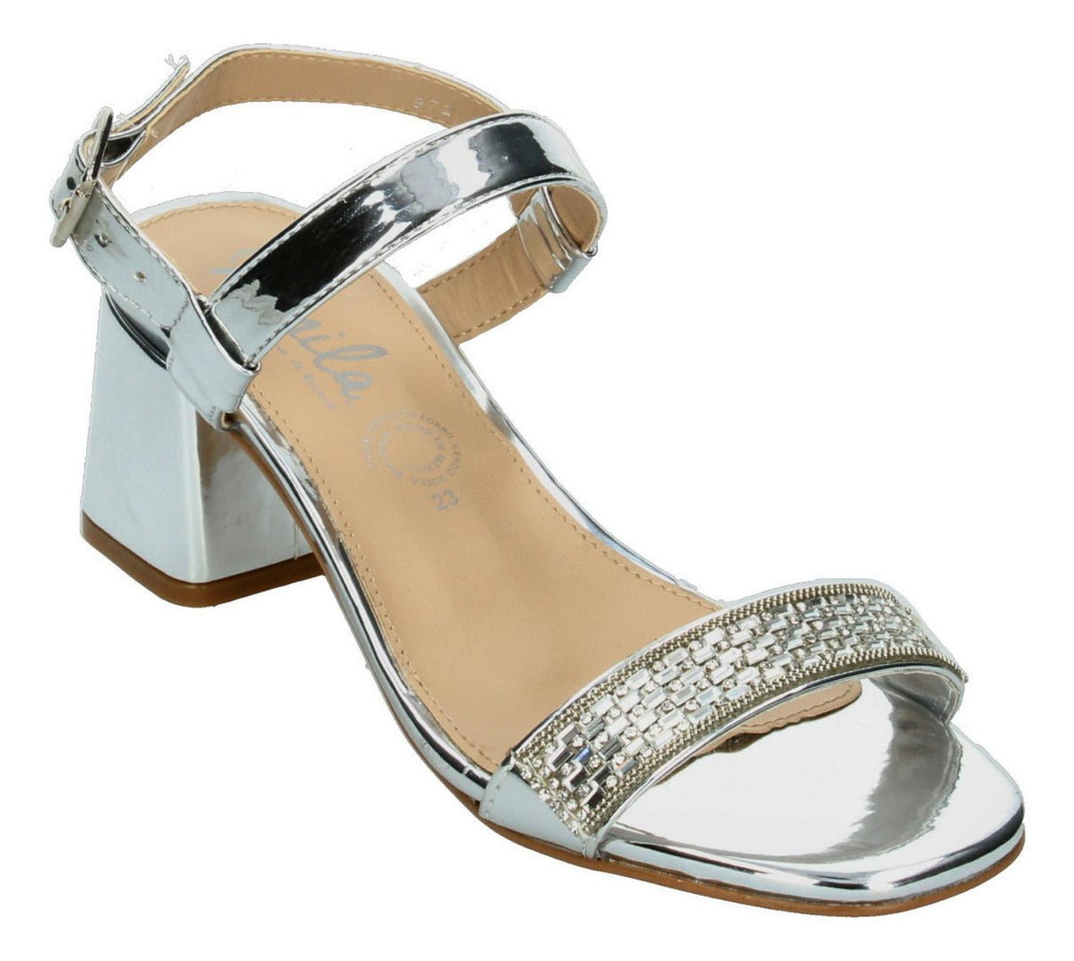 Sandalias De Fiesta Manila Para Mujer 972 Plateado [mla322], foto 4 de 10