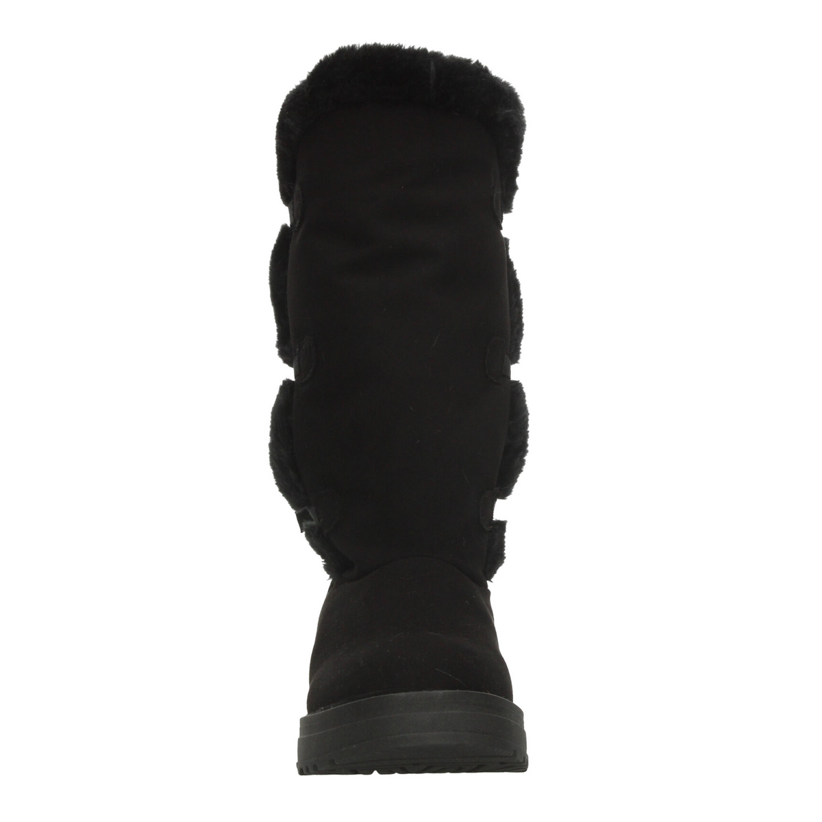 Bota Rojo Cereza Dama Negro Invierno Larga Peluche Casual Mujer, foto 6 de 10