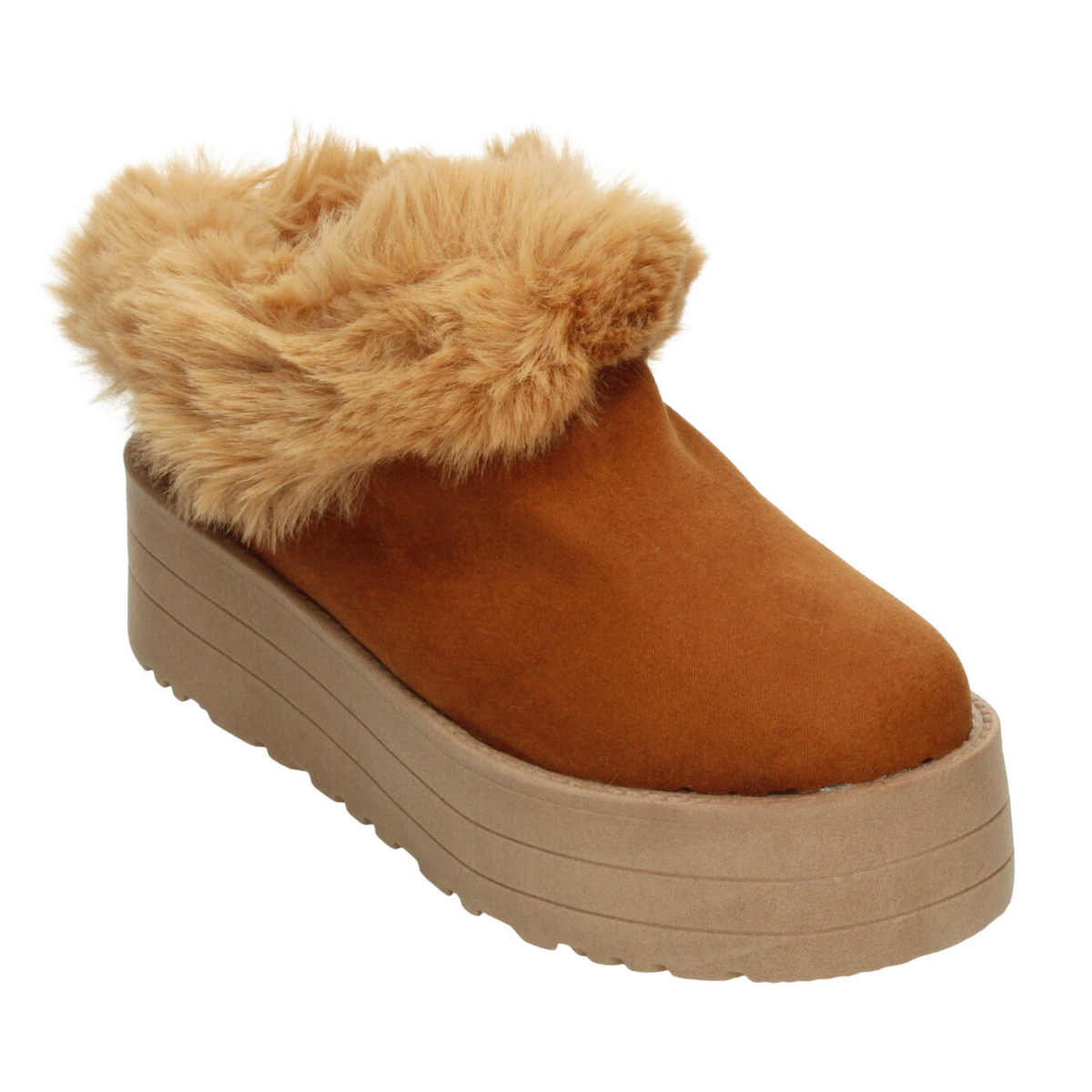 Zueco Rojo Cereza Dama Café Casual Pantufla Plataforma Mujer, foto 4 de 10