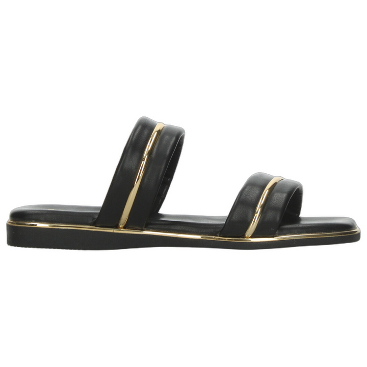 Sandalia EFE Negro Casual Dos Bandas Para Mujer