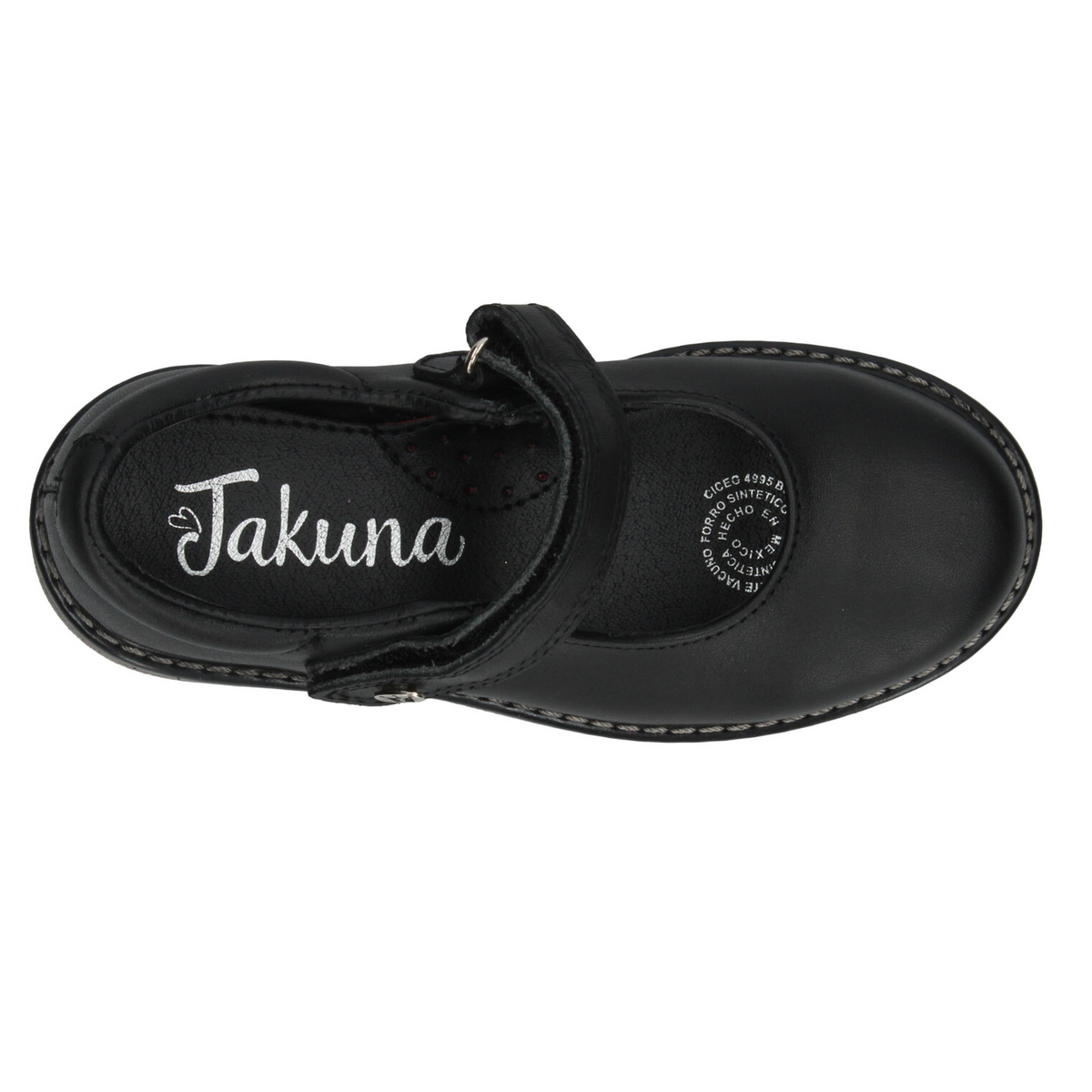 Zapato Jakuna Niña Negro Adhesivo Escolar Juvenil T22-27, foto 8 de 10
