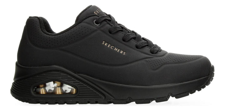 Tenis Skechers Negro Mujer Stand On Air Dama Cómodo Ligero Con Cintas Valvula De Aire Memory Foam