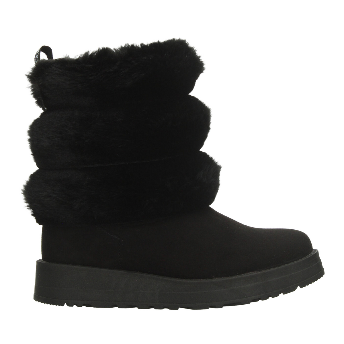 Bota Rojo Cereza Dama Negro Invierno Casual Peluche Mujer, foto 10 de 10