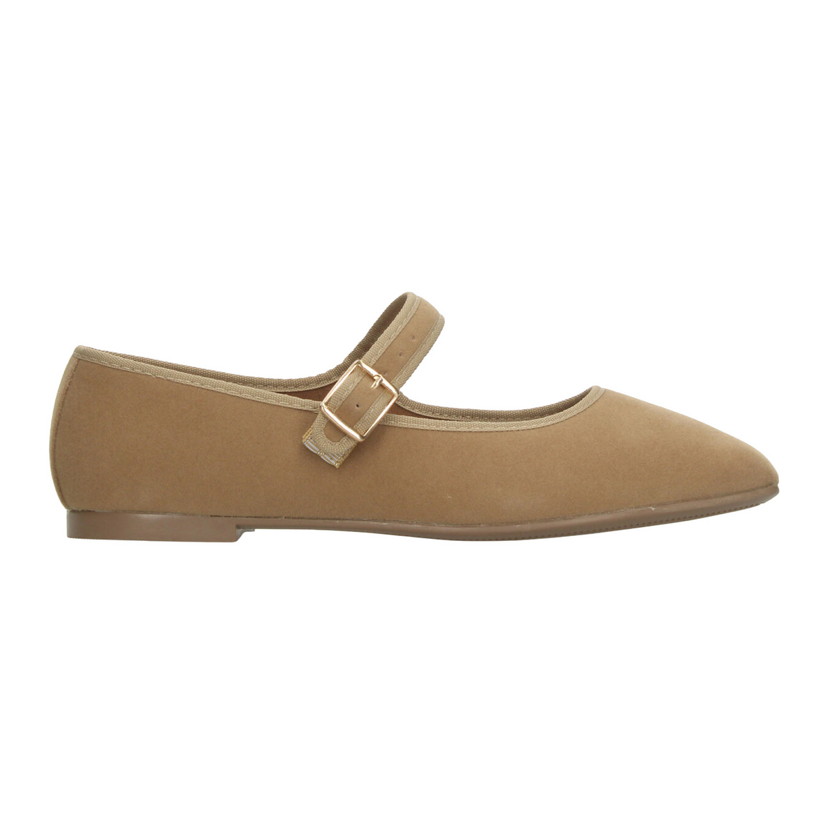 Flats Paulina Mary Jane Dama Camel Café Casual Gamuza Mujer, foto 10 de 10