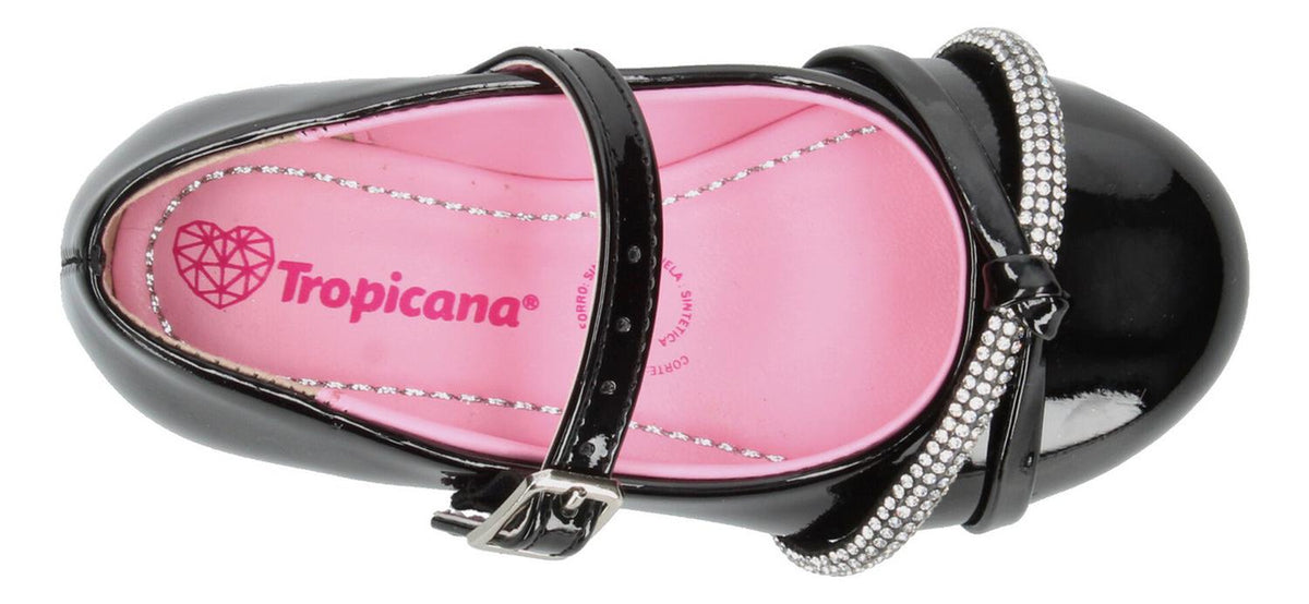 Zapato Tropicana Niña Negro Casual Ajuste Hebilla Infantil T15-22, foto 8 de 8