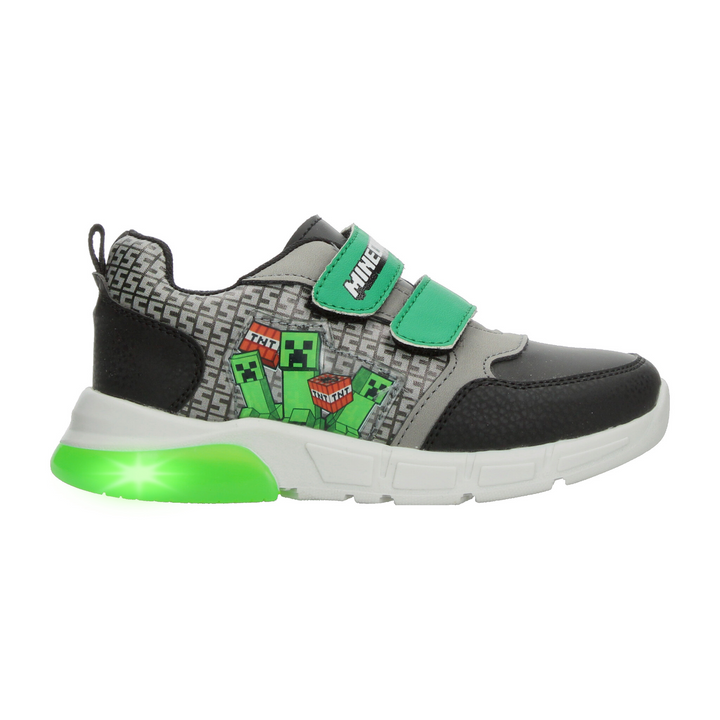 Tenis Minecraft Niño Negro Casual Infantil T15-18