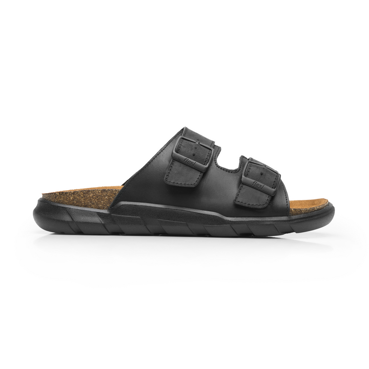 Sandalias Flexi Hombre Negro Casual Para Caballero
