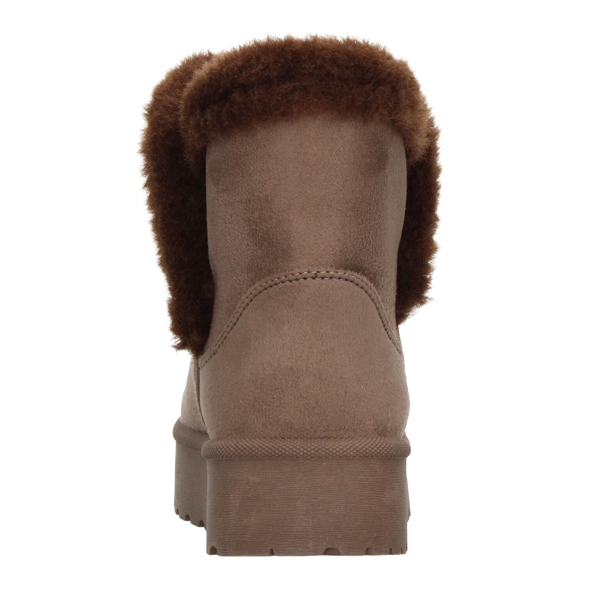 Botín Perugia Dama Café Invierno Peluche Plataforma Casual Mujer, foto 7 de 10