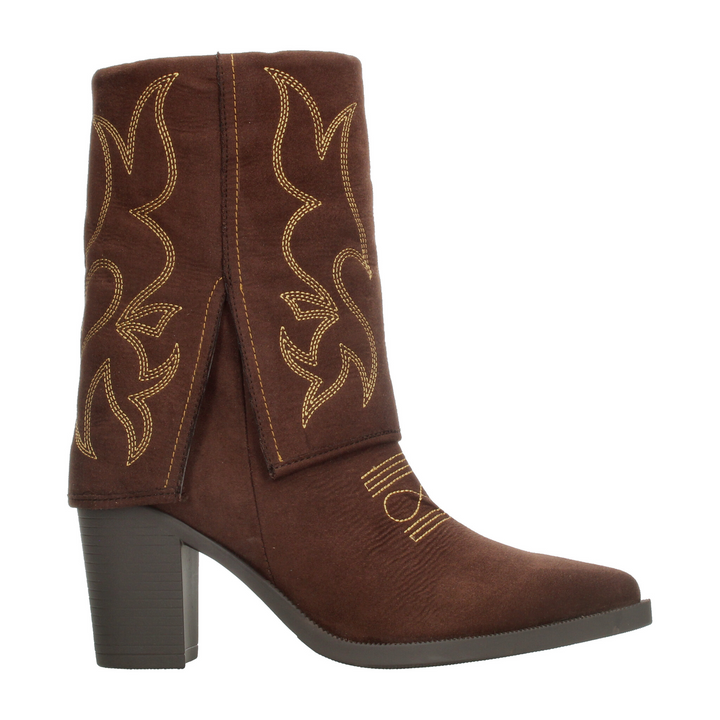 Bota Salamandra Dama Café Vaquera Para Mujer