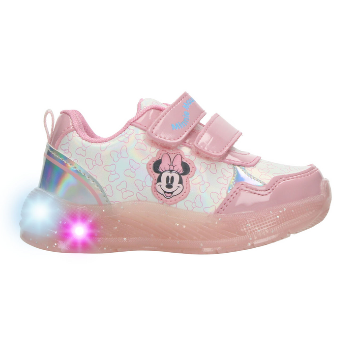 Tenis Minnie Mouse Niña Rosa Luz Led Infantil T15-18